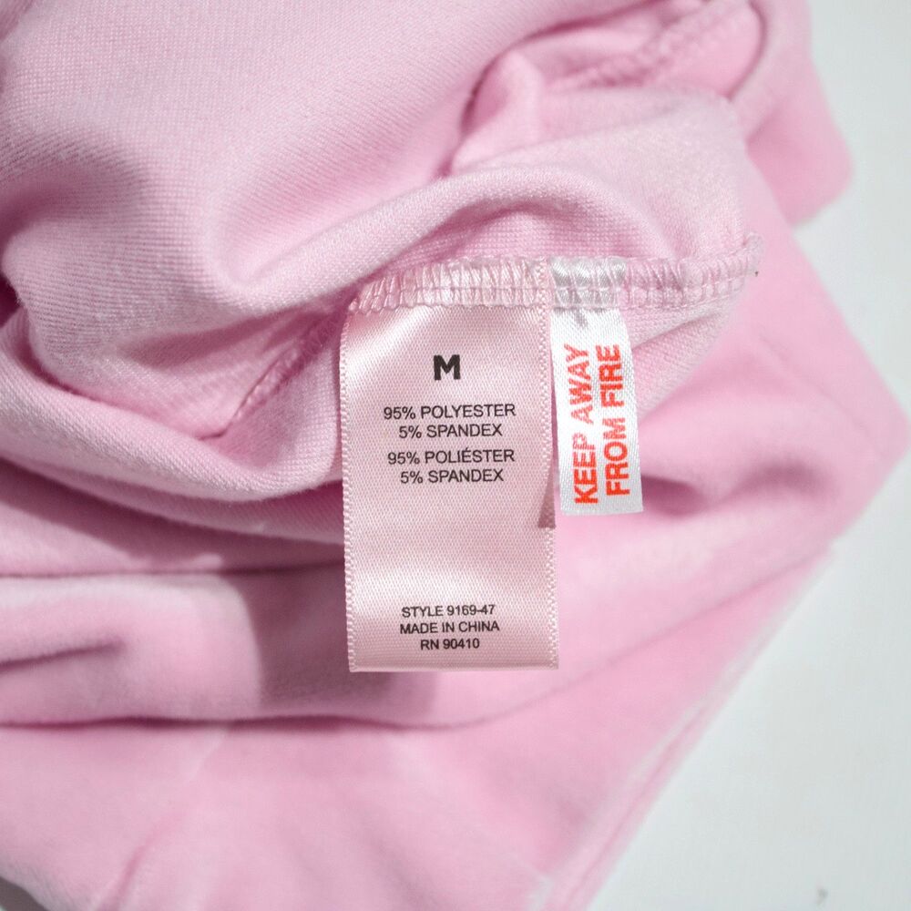 Juicy Couture Sleepwear Classic Velour Bling 2-Piece Pajama Set Pink Women Sz. M - Picture 11 of 15